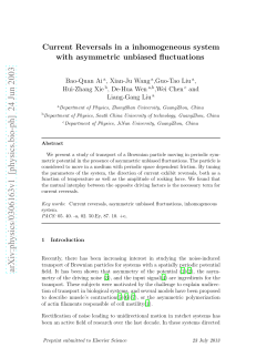 Current Reversals in a inhomogeneous system with asymmetric