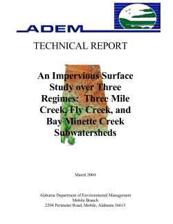 An Impervious Surface Study over Three Regimes: Three Mile Creek