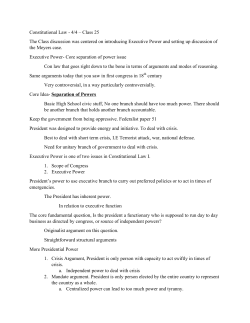 Constitutional Law - 4/4 &ndash; Class 25 The Class