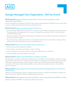Georgia Managed Care Organization &ndash; Did You Know?