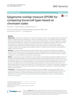 Epigenome Overlap Measure (EpOM) for comparing tissue/cell