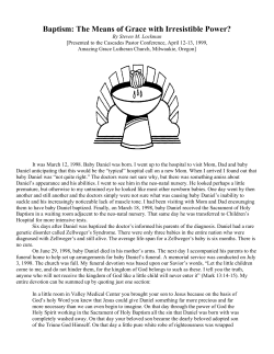 Baptism: The Means of Grace with Irresistible Power?