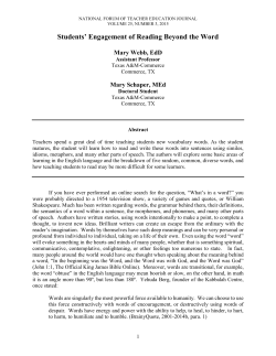 Students` Engagement of Reading Beyond the Word