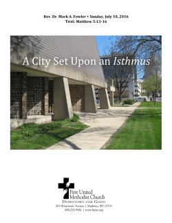 A City Set Upon an Isthmus
