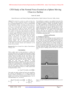 CFD Study of the Normal Force Exerted on a