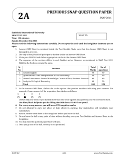 SNAP 2011 Question Paper