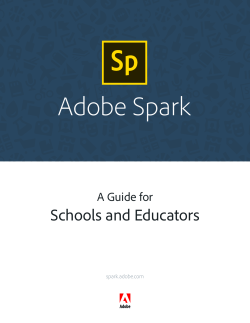 Adobe Spark &ndash; A Guide