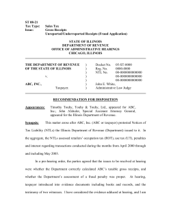 ST 08-21 - "Gross Receipts" [or] "Unreported/Underreported