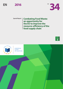 Combating Food Waste - European Court of Auditors