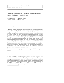 Learning Perceptually Grounded Word Meanings From