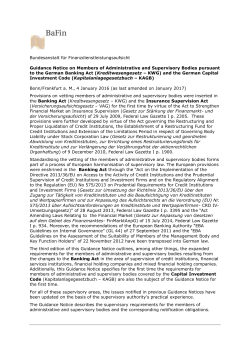 Guidance Notice on Members of Administrative and