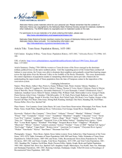 Teton Sioux: Population History, 1655-1881