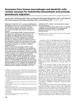 Exosomes from human macrophages and dendritic cells contain