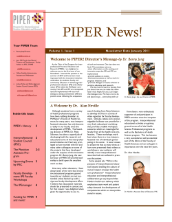 PIPER News!