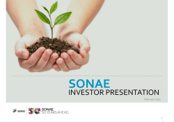 INVESTOR PRESENTATION