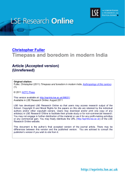 Timepass and boredom in modern India