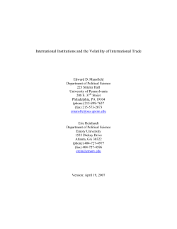 International Institutions and the Volatility of