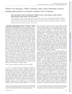 Chronic low-frequency rTMS of primary motor cortex diminishes