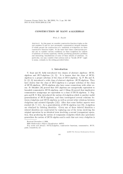 CONSTRUCTION OF MANY d-ALGEBRAS 1. Introduction Y. Imai