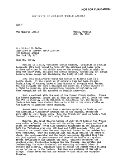 The Bizerte Affair - Institute of Current World Affairs