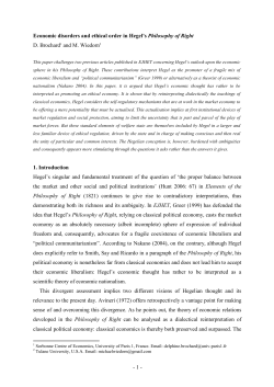 1 - Economic disorders and ethical order in Hegel`s - Hal-SHS