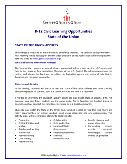 K-12 Civic Learning Opportunities State of the Union