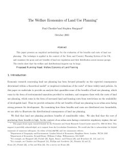 The Welfare Economics of Land Use Planning