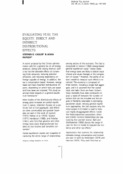 evaluating fuel tax equity: direct and indirect distributional effects