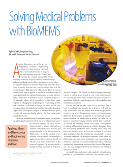 Solving Medical Problems with BioMEMS