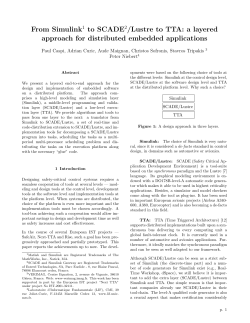 From Simulink1 to SCADE2/Lustre to TTA: a