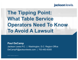 hr ii tableservice restaurants - National Restaurant Association