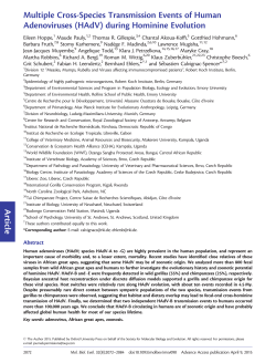 Article - Multiple Cross-Species Transmission Events of Human