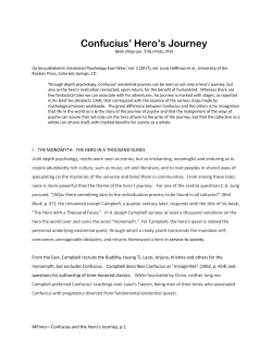 Confucius` Hero`s Journey