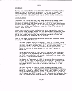 Busing, the transportation of children beyond