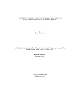 SYMBIOTIC RELATIONSHIPS IN THE TERRORIST DECISION