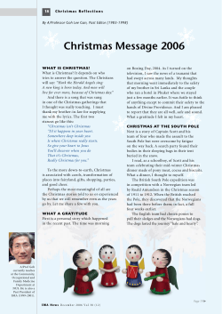 Christmas Message 2006
