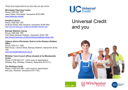 Universal Credit and you - Winchester City Council