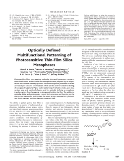 Optically Defined Multifunctional Patterning of Photosensitive