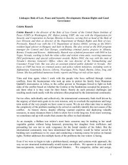 1 Linkages: Rule of Law, Peace and Security, Development, Human