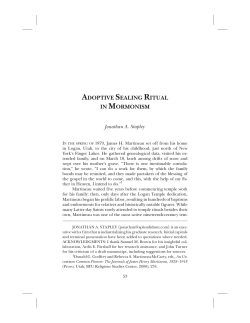 ADOPTIVE SEALING RITUAL IN MORMONISM