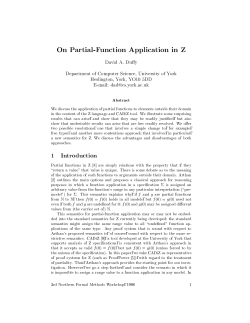 On Partial-Function Application in Z