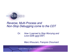 Reverse, Multi-Process and Non-Stop Debugging come to