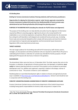 FCS Briefing Note 3 - Forestry Commission Scotland