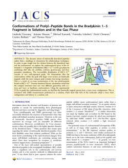 conformations of prolyl-peptide bonds in the bradykinin 1