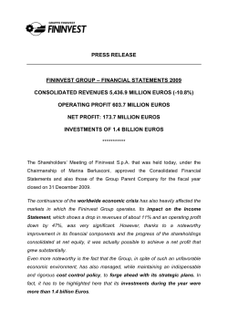 Fininvest Group results 2009 ENG def