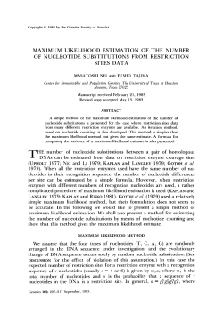 maximum likelihood estimation of the number of nucleotide