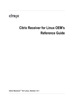 Citrx Receiver for Linux OEM`s Reference Guide