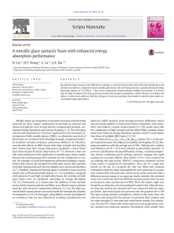 A metallic glass syntactic foam with enhanced energy absorption