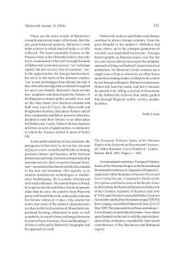 Dubrovnik Annals 18 (2014) These are the main results of Bettarini`s