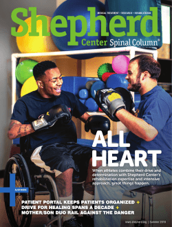 Summer 2016 - Shepherd Center